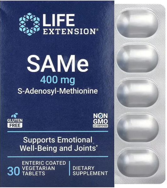S аденозилметионин Life Extension SAMe 400 mg 30 таб Київ - фото 1