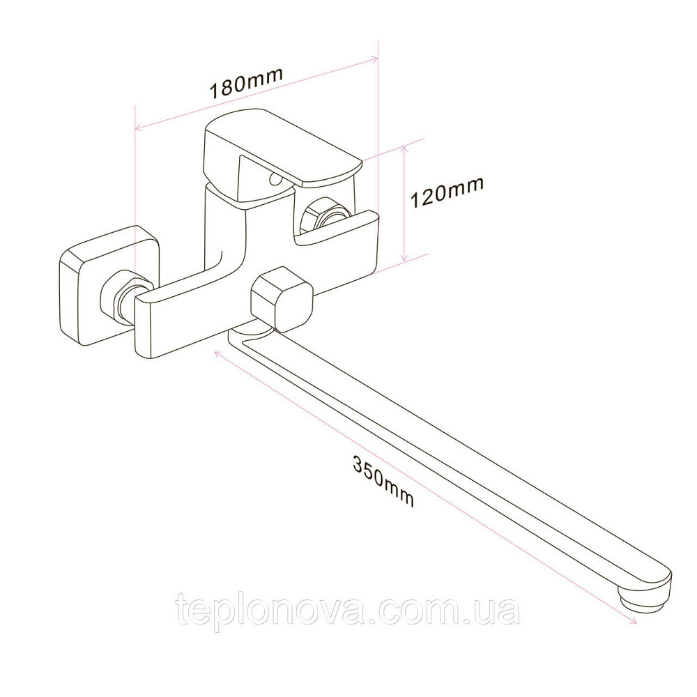 Змішувач для ванни Globus Lux ALFA GLAL-0208N Чернівці - фото 2