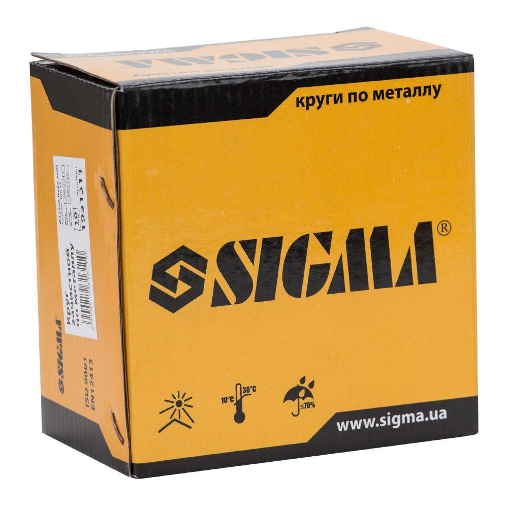 Круг зачисний для металу Ø125×6.0×22.2 мм, 12200об/хв SIGMA (1931311) Київ - фото 6