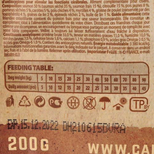 Лакомство Carnilove Dog Crunchy Snack Salmon with Blueberries для собак для улучшения работы мозга с лососем и черникой 200 г Киев - изображение 4