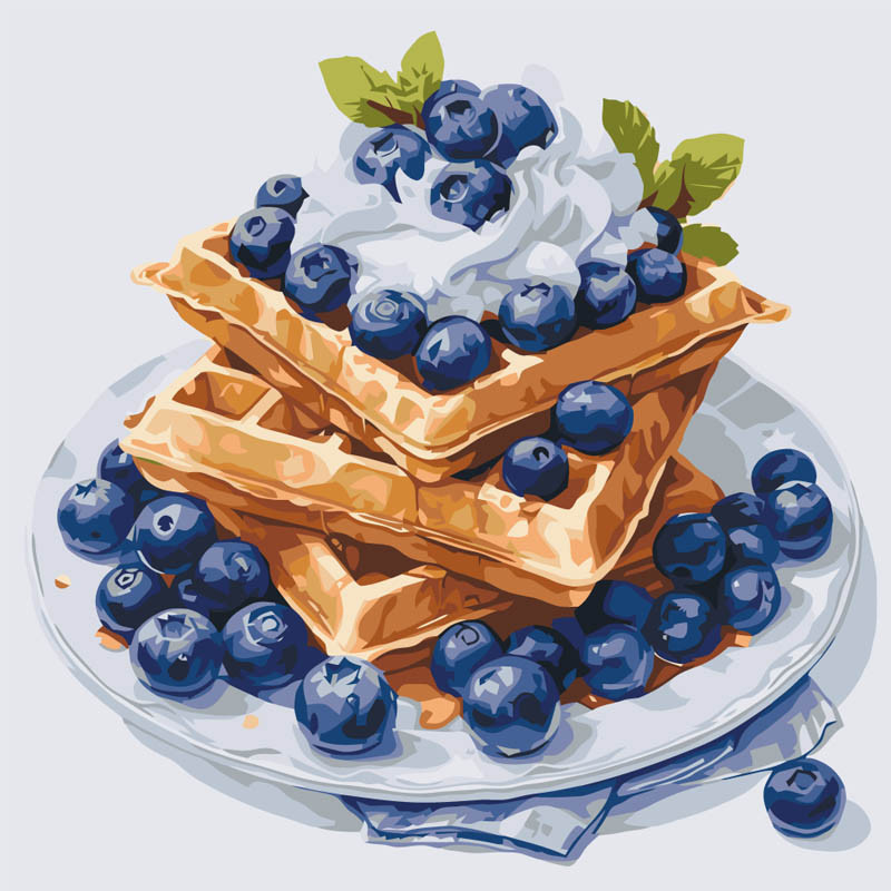 Картина за номерами "Чорничний десерт" 12041-AC 40х40 см Вінниця - фото 1