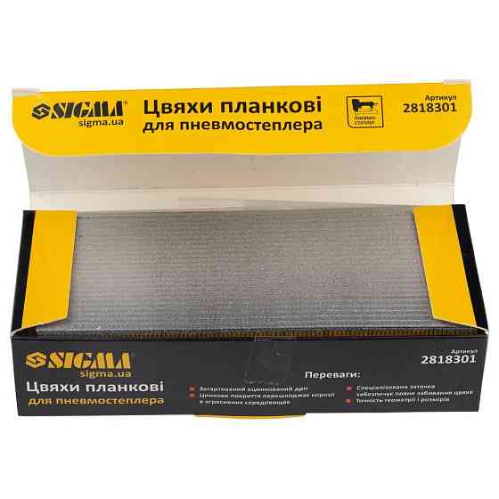 Цвяхи планкові 30×1.25×1мм для пневмостеплери (5000шт) SIGMA (2818301) Київ