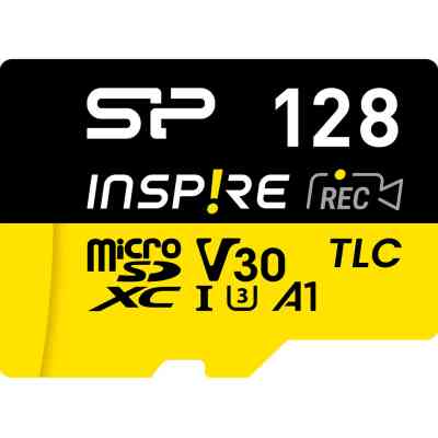 Карта памяти Silicon Power 128GB microSDXC class 10 UHS-I U3 V30 A1 Inspire (SP128GBSTXLV3V1NSP) Винница