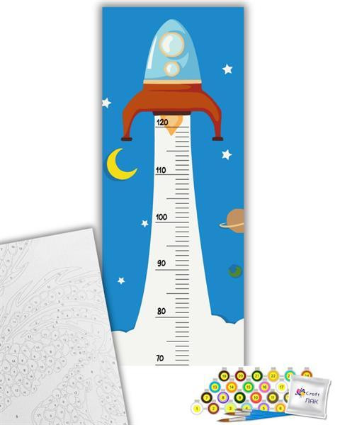 Ростомір-картина за номерами ArtCraft Космічна ракета 30х80 см (15129-AC) Харьков - изображение 1