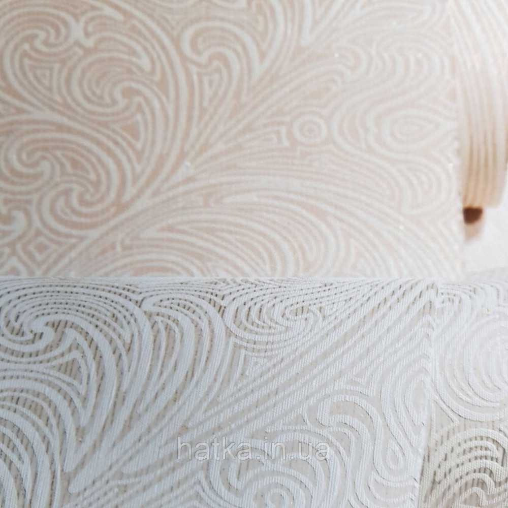 Шпалери метрові вінілові на флізелін Villa Marburg Lombardi вензель великий структурний бежевий Київ - фото 1