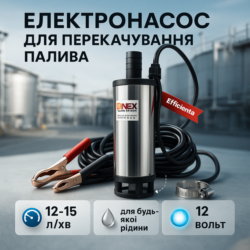 Насос для горючего 12-15 л/мин 40Вт Onex OX-5052 LW-78 Львов - изображение 17