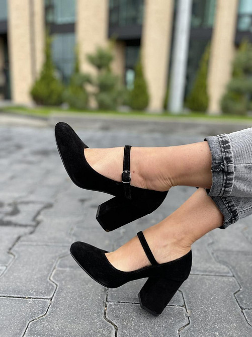 Nivelle Туфлі жіночі NIVELLE чорні натуральна замша каблук 8 см (1765/8029-8052) Коломия - фото 8