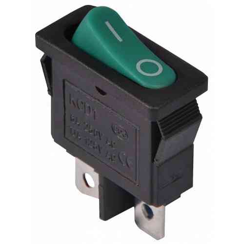 Перемикач KCD1-101-12, ON-OFF, 6А (2pin), 250V, зелений Полтава