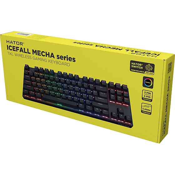 Клавіатура Hator Icefall Mecha TKL Wireless Rainbow Black (HTK287UA) ( Чорний ) Харьков
