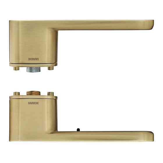 Ручки безрозетні Gavroche GRclick Gold SB/W сатинове золото з білою вставкою Київ