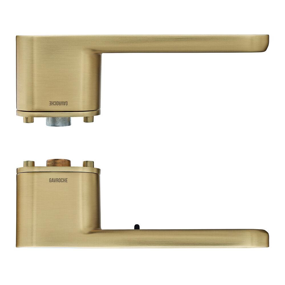 Ручки безрозетні Gavroche GRclick Gold SB/W сатинове золото з білою вставкою Київ - фото 3