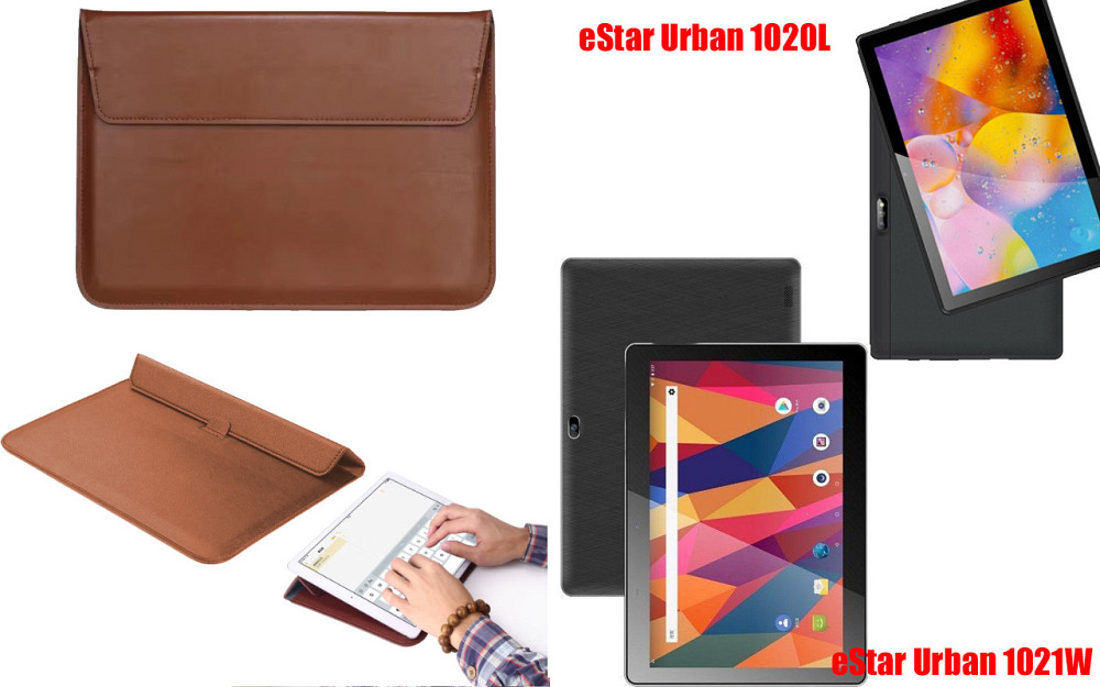 Чохол-конверт VitoCase для eStar Urban 1020L, 1021W, з функцією підставки для планшета Коричневий Київ - фото 1
