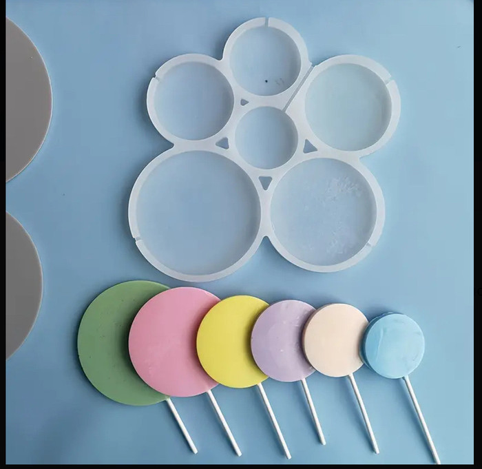 Формочки для леденцов и сладостей  EMPIRE 6 шт, пищевой силикон, в форме круга,  17x15 см Одесса - изображение 2