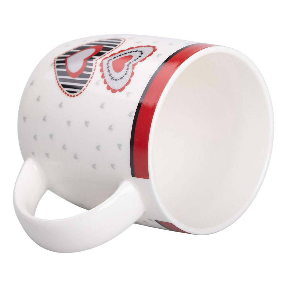 Чашка порцелянова 400 (мл) із сердечками для чаю та кави Lugi RX-N240147W Київ - фото 3