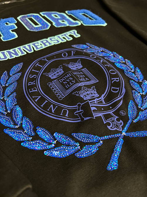 Костюм женский LSK 6011-5539 свитшот с вышивкой Oxford и джогерами черный, черный, L Киев - изображение 2