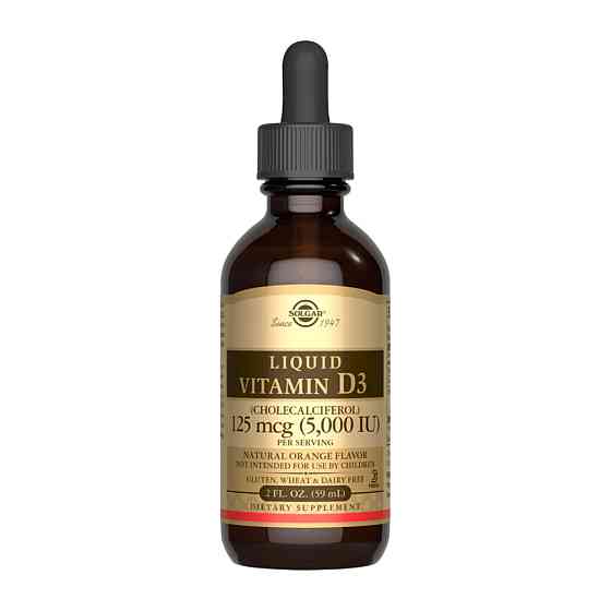 Жидкий витамин Д3 Solgar Liquid Vitamin D3 5000 IU 59 мл апельсин Киев