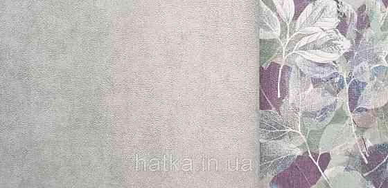 Шпалери вінілові на флізеліні Grandeco Time метрові під штукатурку під замш зелені Київ