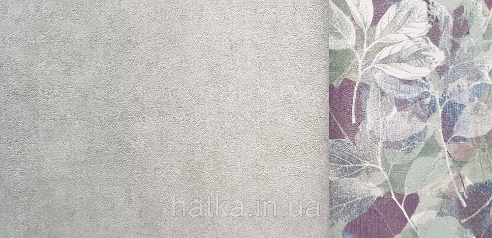 Шпалери вінілові на флізеліні Grandeco Time метрові під штукатурку під замш зелені Київ - фото 2
