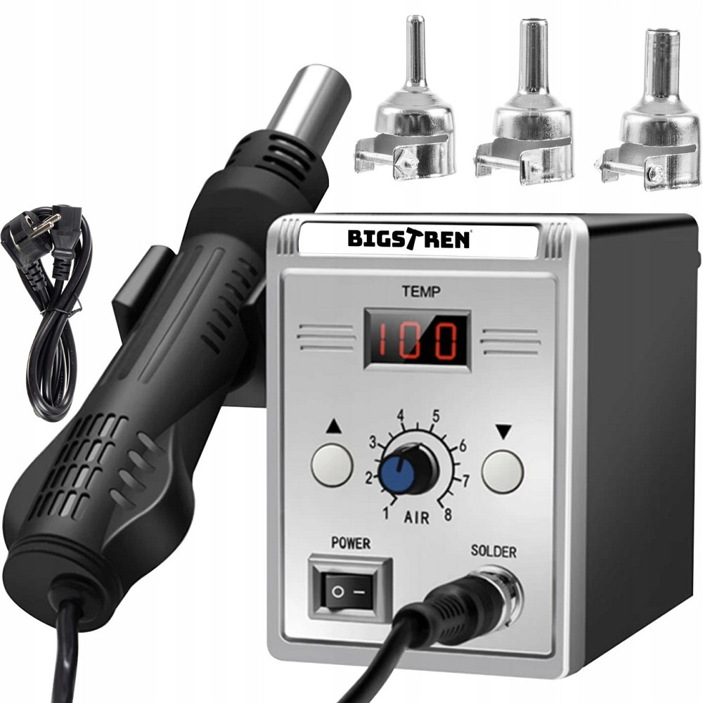 Паяльная станция-сварочный аппарат с горячим воздухом от 100 до 500 градусов Bigstren (21708) Нововолынск - изображение 1