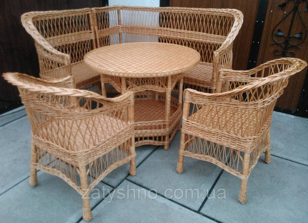 Плетеный кухонный уголок из лозы Киев - изображение 1