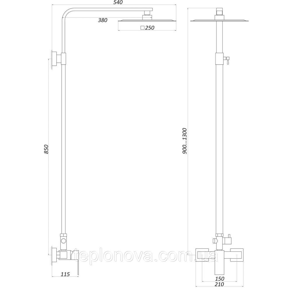 Душевая система Globus Lux SICILIA SBQ-SH-125 Черновцы - изображение 4