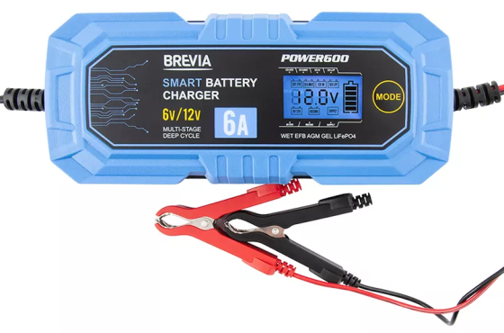 Мощное зарядное устройство для АКБ Brevia Power 600 : 6V/12V 6A (20600EP) Киев