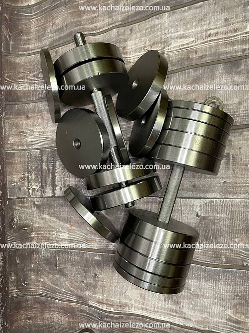 Набор 79 кг Штанга + Гантели металлические разборные 2 по 36 кг Гантели, гири, штанги и диски Киев - изображение 10