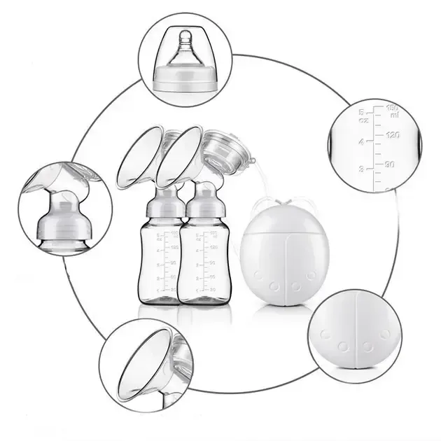 Электрический двойной массажный молокоотсос Kinder Goods в комплекте с 2 бутылочками для молока + соска, USB Коломыя - изображение 10