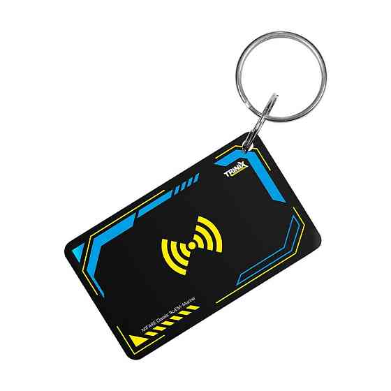 Ключ-брелок EM-Marine+Mifare Trinix Proximity-key EM+MF epoxy прямокутний 30*50 мм жовто-блакитний (69-00062) Київ