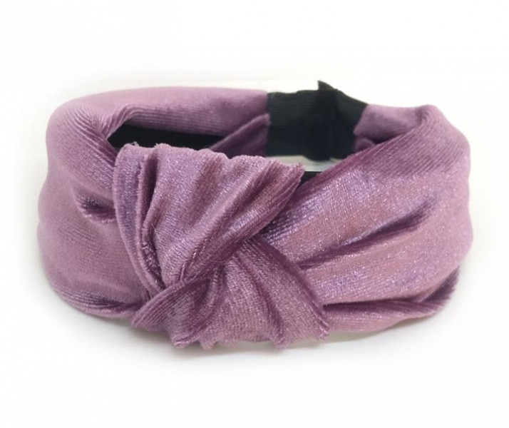 Обруч для волосся велюровий фіолетовий Київ - фото 1