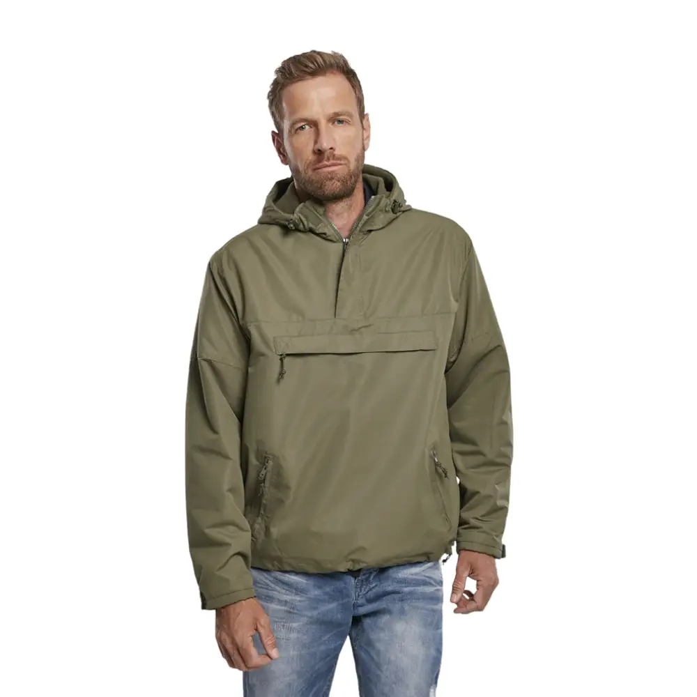 Армійська водонепроникна куртка анорак з капюшоном Brandit (Олива) M Вінниця - фото 3