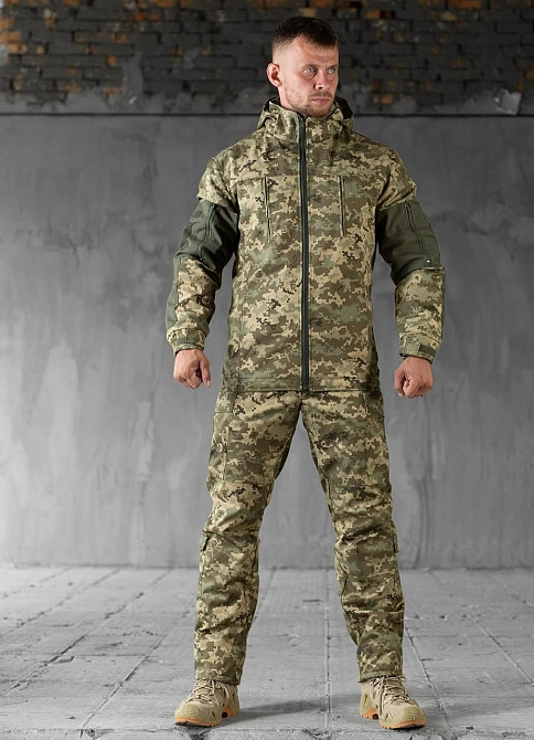 Гірка зимова піксель на флісі чоловічі штани куртка Одеса - фото 3