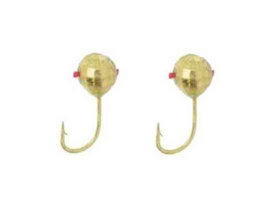 Мормишка вольфрам Диско-шар з отвором 3мм 0,22г gold (2шт/уп) ТМ FISHING ROI Київ