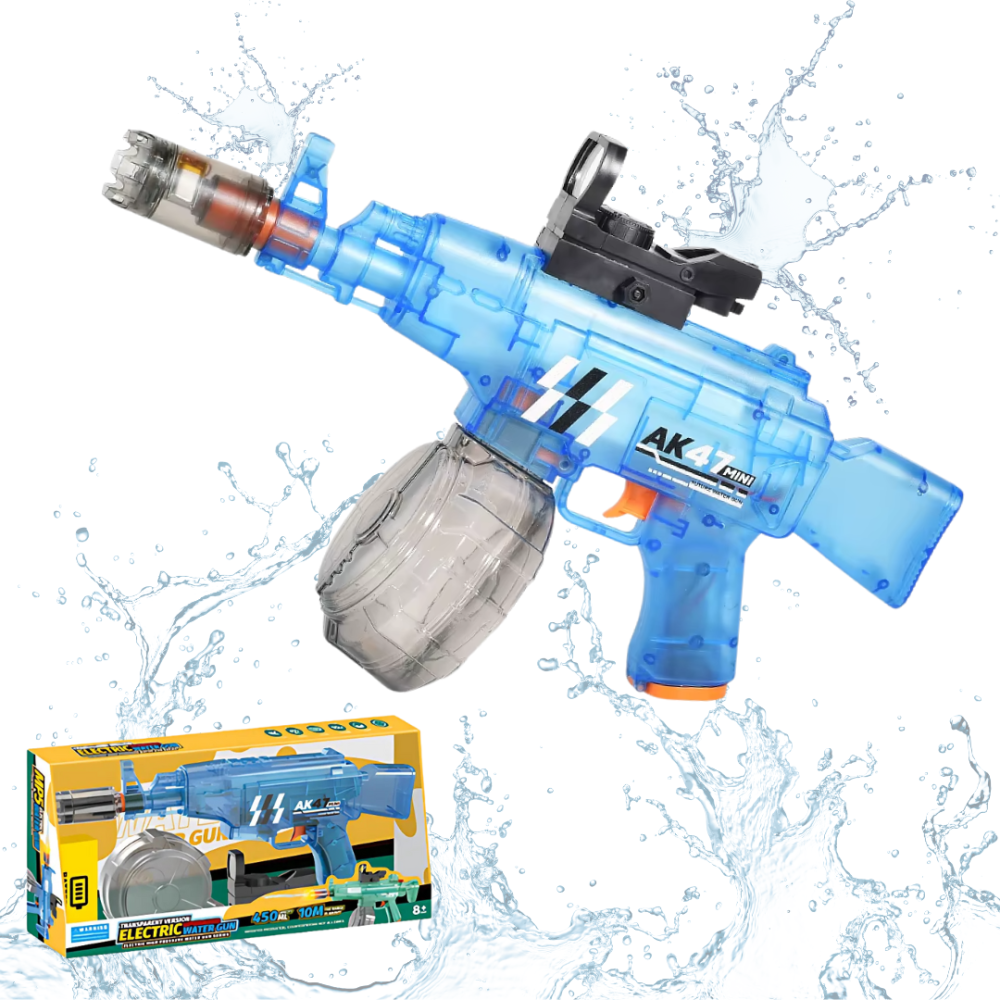 Водный электрический пистолет для детей, бластер на аккумуляторе, водный автомат АК47, игрушечный, голубой Каменец-Подольский - изображение 1