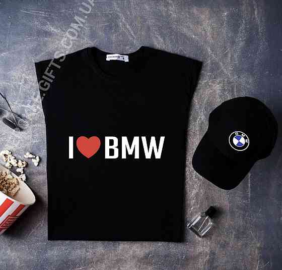 Мужская\Женская хлопковая футболка с принтом Я ЛЮБЛЮ BMW Черновцы