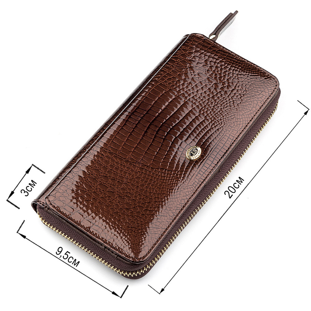Кошелек женский ST Leather 18438 (S7001A) многофункциональный Коричневый Киев - изображение 14