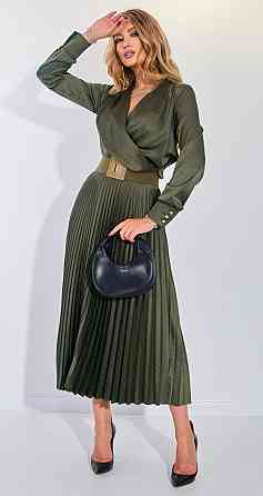 Костюм зі спідницею гофре із шовку (42) Київ