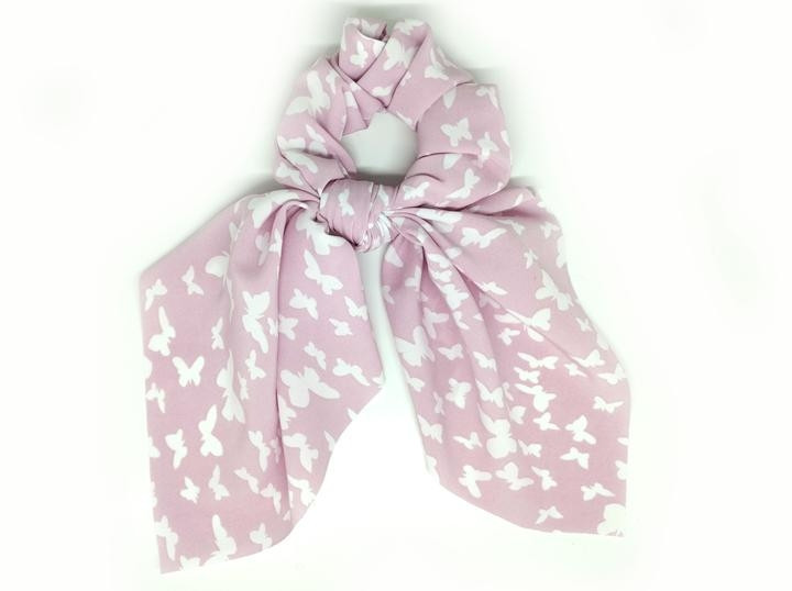 Гумка для волосся модна рожева Метелики Київ - фото 1