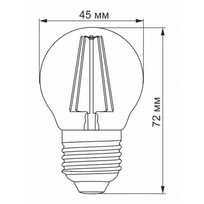 Лампочка TITANUM Filament G45 4W E27 2200K бронза (TLFG4504272A) Вінниця - фото 3