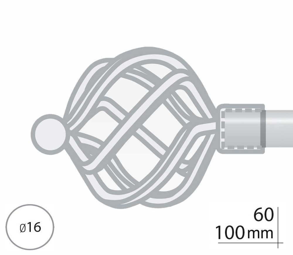 Закінчення для карнизу Orvit АЖУР 16 мм БЛАКИТЬ ЗОЛОТА Львов - изображение 2
