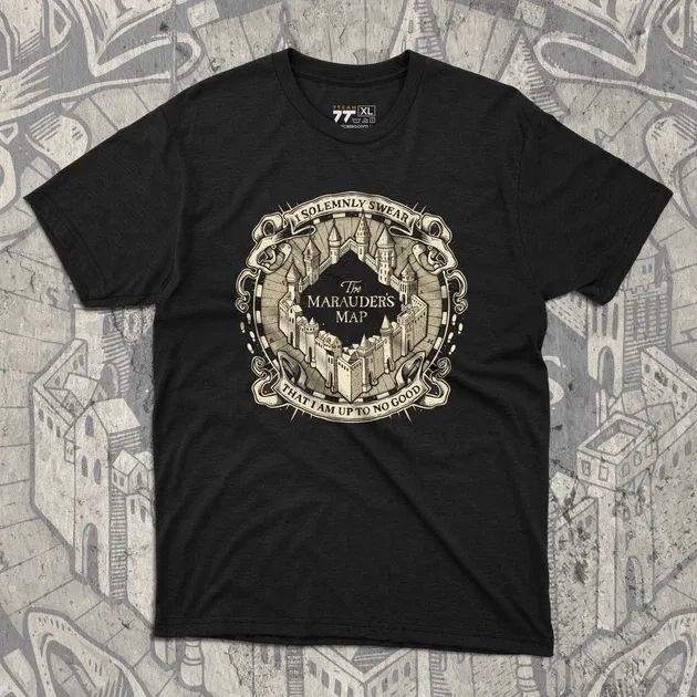 Футболка для подростка мальчика с принтом Гаррі Поттер Карта Мародеров Размер 160 Anime10001 Днепр - изображение 1