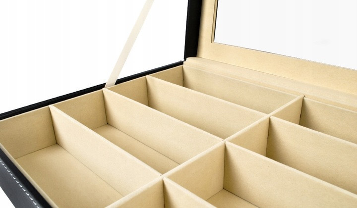 Шкатулка - органайзер для зберігання окулярів 8 відділень Soulima (8512) Black Нововолинськ - фото 4