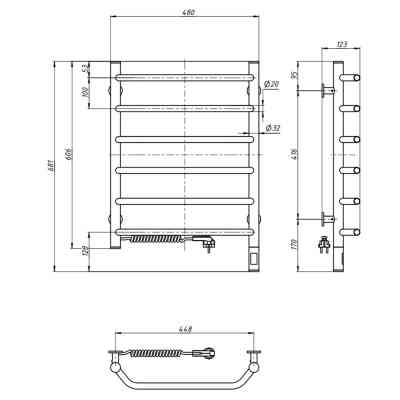 Сушарка для рушників Navin Блюз, 600х480х123мм (12-006133-4860) Вінниця