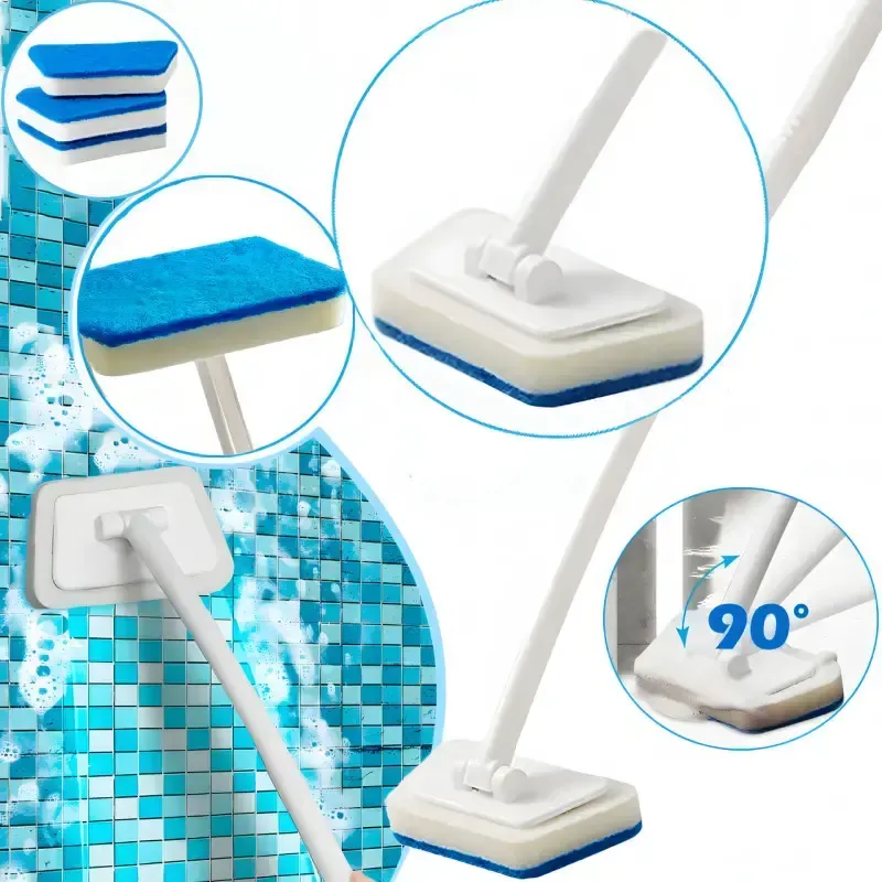 Трапециевидная щетка для очистки пола с длинной ручкой Glass eraser Коломия - фото 2