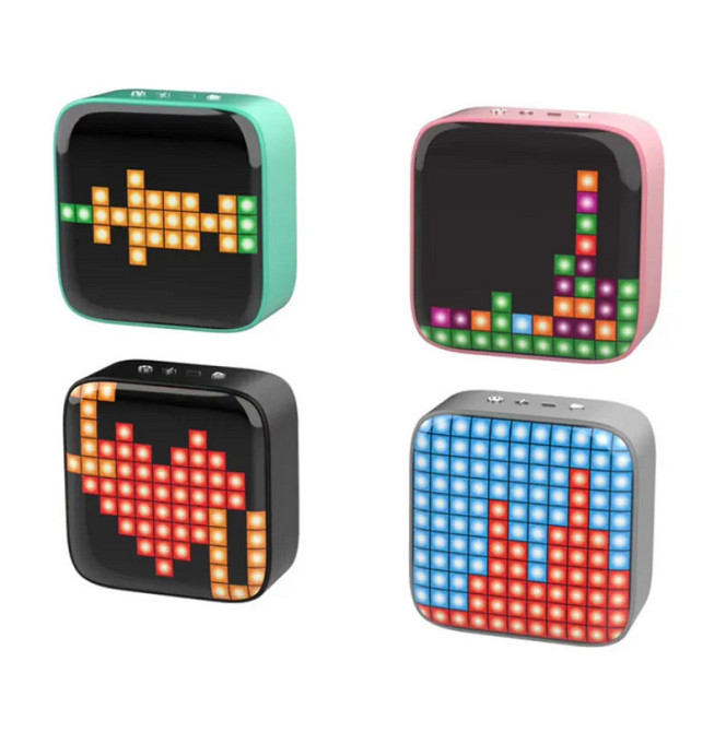 Колонка Bluetooth стерео с пиксельным экраном 5Вт 500мАч AC Prof MY683BT Киев - изображение 2