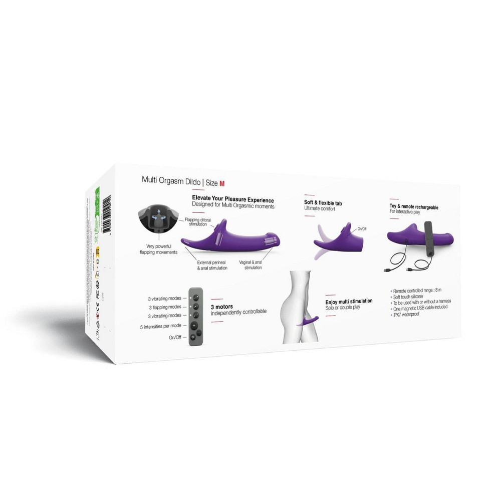 Вибронасадка для страпона с вакуумной стимуляцией Strap-On-Me Multi Orgasm Dildo M Purple Sex Aura Киев - изображение 9