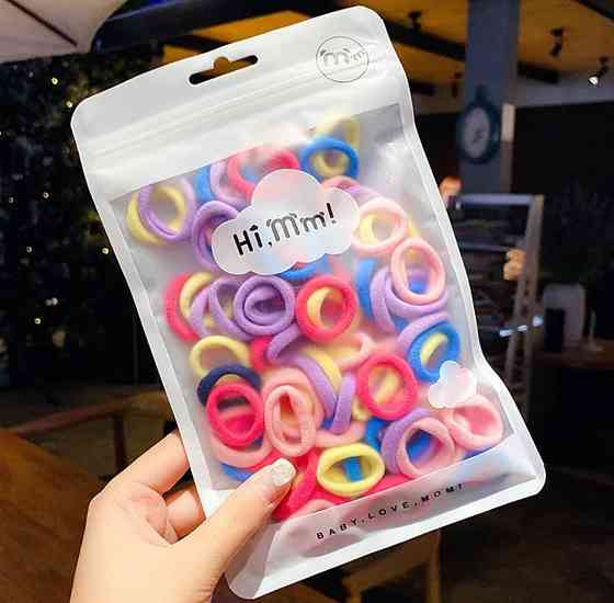 Набор детский резинок для волос 50 шт разноцветный Киев