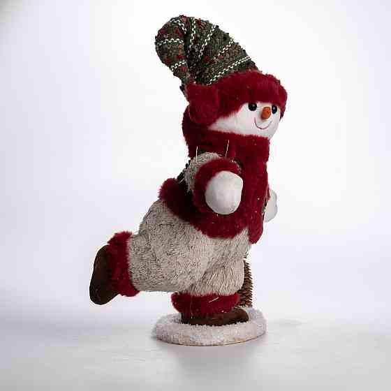 Снеговик с шишкой для новогоднего декора 38 см Киев