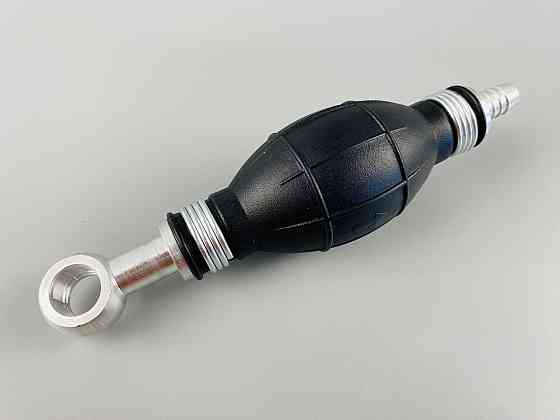 Ручний насос для перекачування рідини з клапаном масло-бензостійка гума алюмінієві наконечники d=8 мм/d=14 м Мукачево