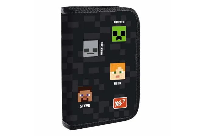 Пенал твердий "YES" 533428 одинарний з двома клапанами HP-04 Minecraft, шт Київ - фото 1